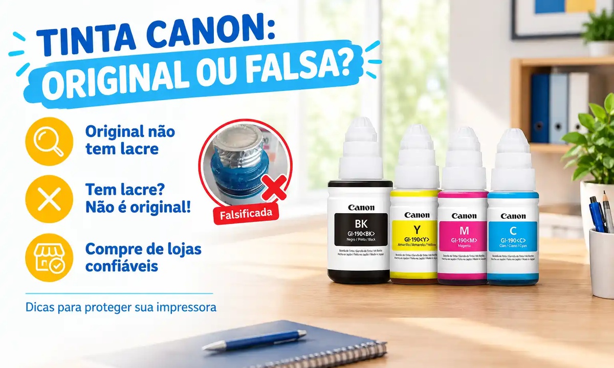 Como identificar se sua tinta Canon é Original