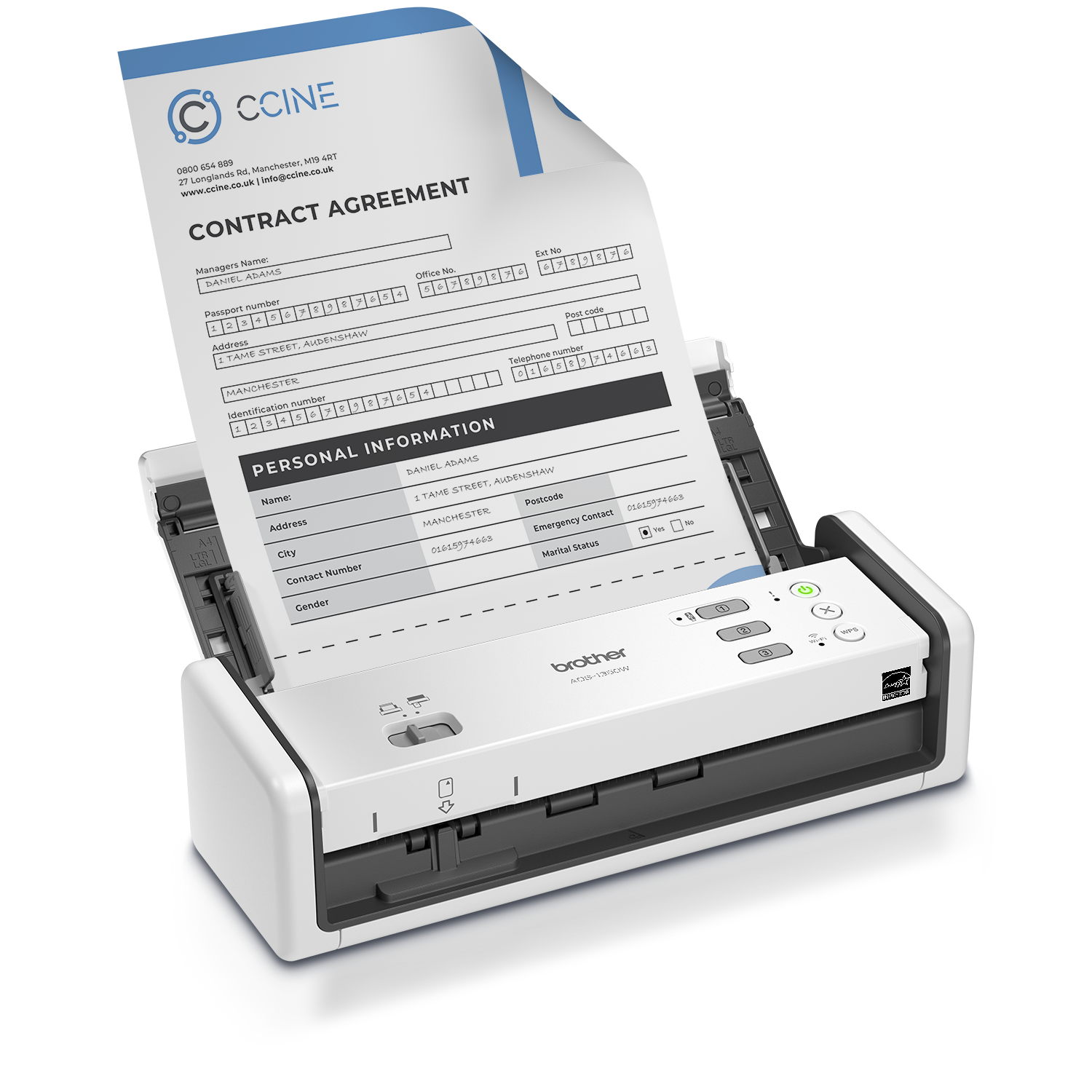 Scanner Portatil Brother ADS-1350W